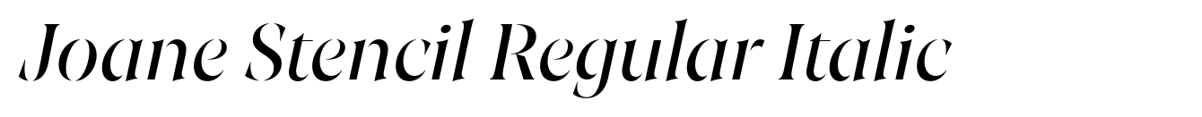 Joane Stencil Regular Italic image